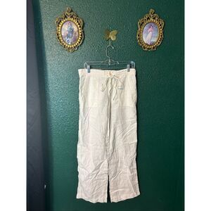 Polo Ralph Lauren White 100% Linen Pants Size 4